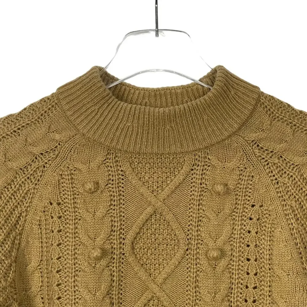 J. Crew Wool Blend Azra Cable Knit Pullover Sweater Size Small